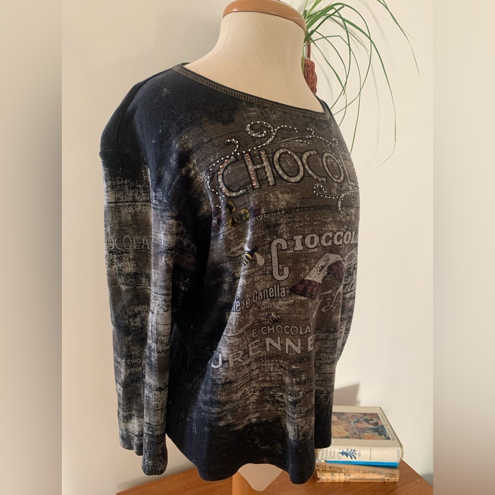 Cactus Y2K Chocolat Embellished Shirt L - Picture 6 of 13